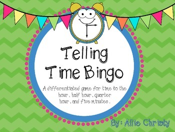 Preview of Telling Time Bingo :00 :30 :15 :05