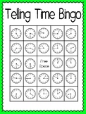 Telling Time Bingo (30 complete different cards & calling 