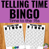 Telling Time Bingo | Telling Time to the Nearest 15 Minutes Game