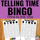 Telling Time Bingo | Telling Time to the Nearest 5 Minutes Game