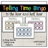 Telling Time Bingo to the Hour and Half Hour