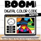 Telling Time Boom Cards™ To the Nearest 5 Minutes Digital 