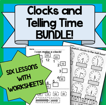 Preview of Telling Time Bundle! (1st and 2nd Standards Based)