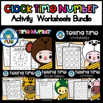 Preview of Telling Time Bundle Pack Activity Worksheets