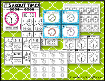 Telling Time Bundle Task Cards and More by Stacy Dugger | TpT