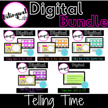 Preview of Telling Time Bundle for Google Classroom - Digital