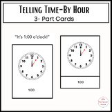 Telling Time By The Hour 3-Part Cards