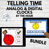 Telling Time By the Hour Using Analog and Digital Clocks BUNDLE