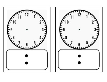 Telling Time Cards Fill In The Blank Analog And Digital Clocks.