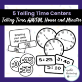 Telling Time Centers - Reading Analog & Digital Clocks wit