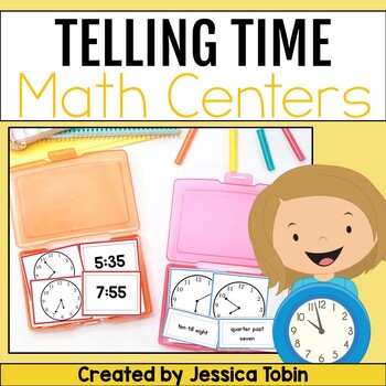 Preview of Telling Time Centers and Games - Time to the Hour, Half Hour, Quarter, 5 Minutes