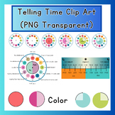 Telling Time Clip Art Color and No color (PNG Transparent file)