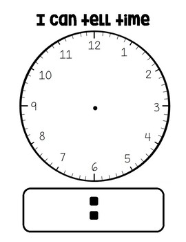 Telling Time Clock by Kaitlyn Farina | Teachers Pay Teachers