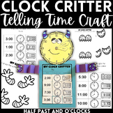 Telling Time Clock Craft for 1st grade Half Past and to the Hour