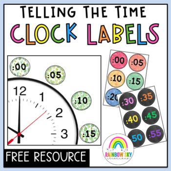 Preview of Telling Time Clock Labels (24 Hour Time) Free Download