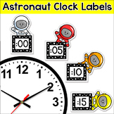 Astronaut Telling Time Clock Labels -  Outer Space Theme C