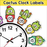 Telling Time Clock Labels - Cactus Theme Classroom Decor