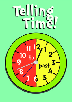Preview of Telling time to the hour and half hour Poster | Analog | Hour | Past, and To