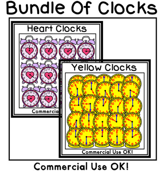 Preview of Telling Time Clocks Clipart