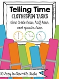 Telling Time Clothespin Activities {30 Tasks Included}