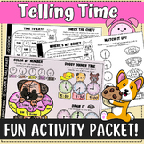 Telling Time - Coloring & Mazes Activity Sheets - O'clock 