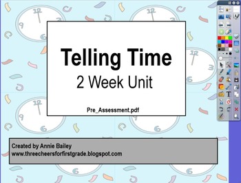 Preview of Telling Time Complete Unit (For Promethean Board)