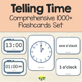 Telling Time Comprehensive Flashcards Set｜ 5-minute Interv