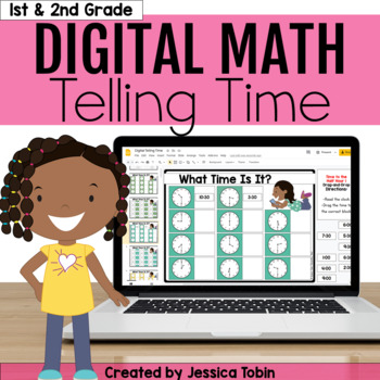 Preview of Telling Time Digital Activities 1st and 2nd Grade Math Digital Resources, Clocks