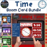 Telling Time Digital Boom Cards Analog Clocks 4 Card Sets 