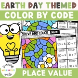 Place Value Earth Day Themed Color By Code Tens and Ones