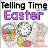 Easter Telling Time Practice Math Worksheets for 2nd Grade