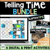 Telling Time Elapsed Time & Equivalent Time Puzzles & Digi