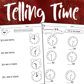 Telling Time & Elapsed Time Worksheets by Dressed In Sheets | TpT