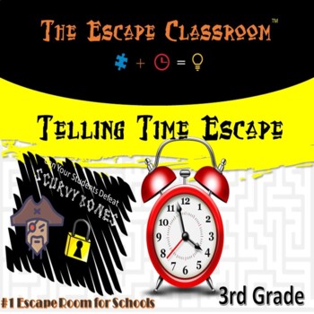 Preview of Telling Time Escape Room (3rd Grade) | The Escape Classroom