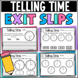 Telling Time Exit Slips: Hour and Half Hour Exit Tickets A
