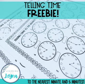 Preview of 3rd Grade Telling Time FREEBIE