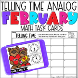 Telling Time February Task Card Activity Math Centers, Sco