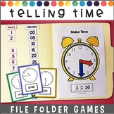 Telling Time File Folder Games