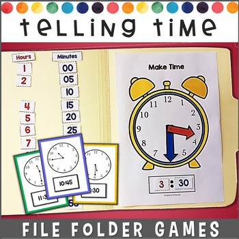 Preview of Telling Time File Folder Games