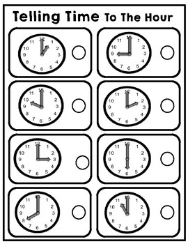 Telling Time File Folder Tasks by Special Education Station | TpT