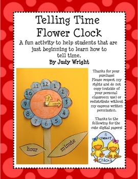 Preview of Telling Time Flower Clock