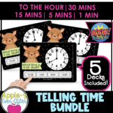 Telling Time Game Bundle | Boom Cards | 5 Game Bundle