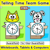 Telling Time Game -  Cat vs. Dog Team Challenge - A fun Sm