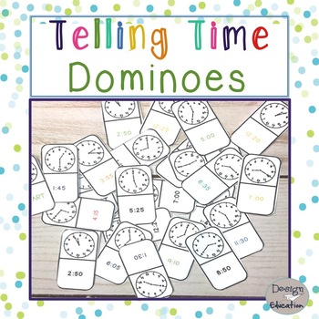 Preview of Telling Time Game Dominoes