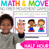 Telling Time Game | Time to the Half Hour Worksheets | MAT