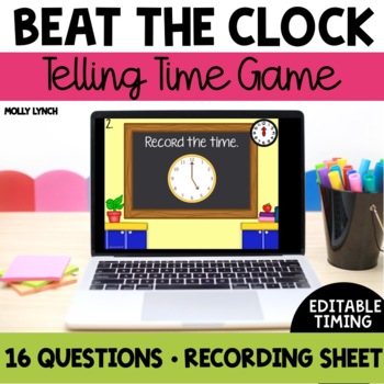 Preview of Telling Time Game for PowerPoint Telling Time Digital Game for 1st Grade