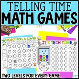 Telling Time Games to the Nearest Quarter Hour, 5 Minutes