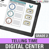 2nd Grade Digital Math Center TELLING TIME - 2nd Grade Dig