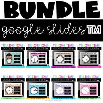 Preview of Telling Time Google Slides™ Bundle