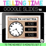 Telling Time Google Slides™ to the Nearest 5 Minutes Set 2